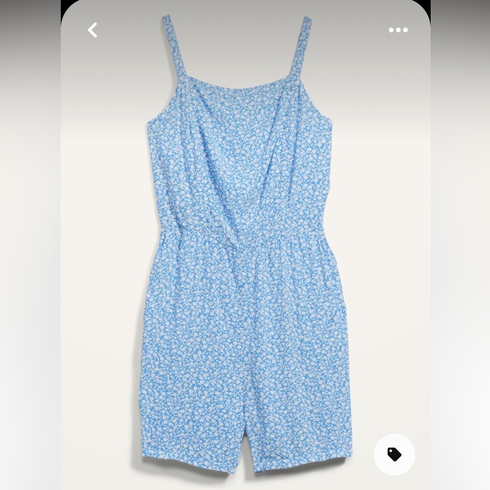 Old Navy Blue Floral Romper